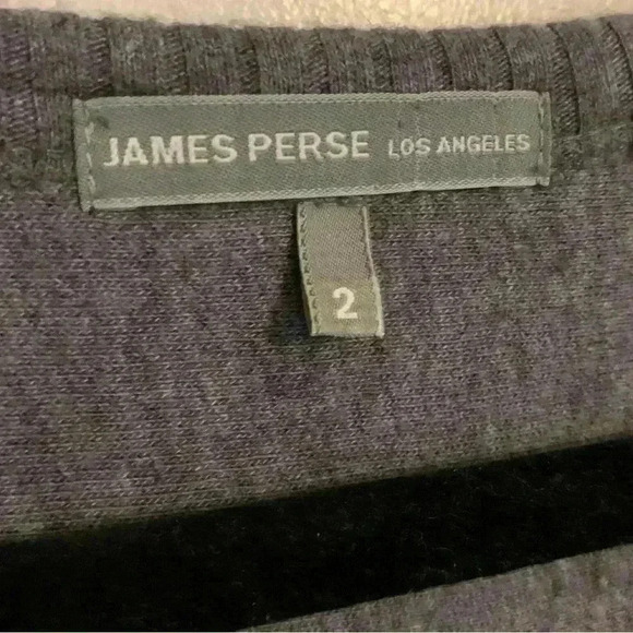 JAMES PERSE Grey Ribbed style 3/4 Sleeves Shirtdress, Womens Size 2 (medium) - Picture 3 of 8